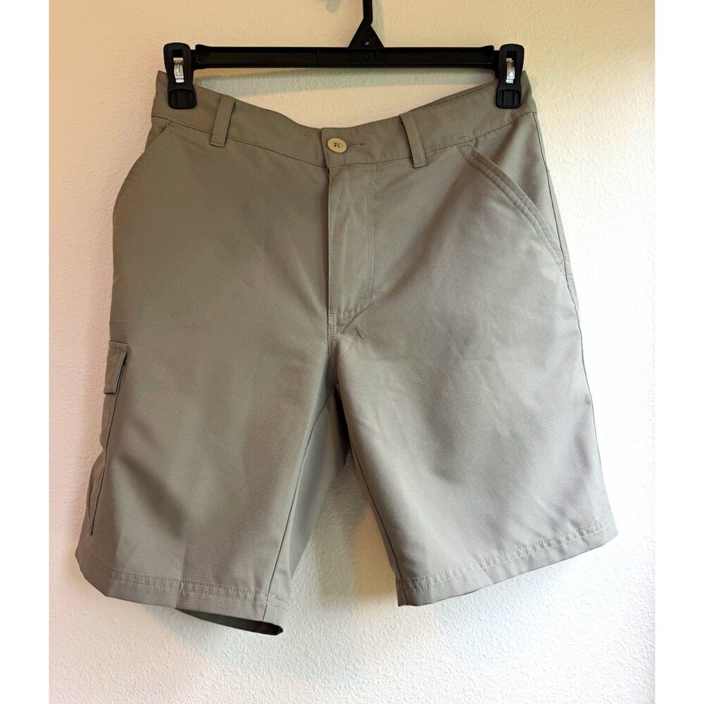 Columbia Omni-Shade Men's Gray Cargo Shorts 32W 9" Inseam Nylon Pockets